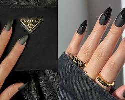 Hình ảnh về Matte black nails