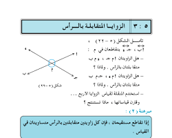 صورة الزوايا المتقابلة (نوع من الزوايا)