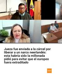 La Fiscalía General de la Nación sostuvo que Miryan Alcira Martínez López habría recibido una promesa de $1.200 millones para conceder un hábeas corpus a Marcus van der Boot