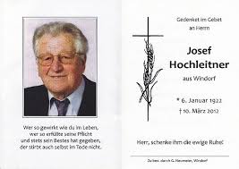 Trauer um Herrn Josef Hochleitner - Sozialverband VdK Bayern