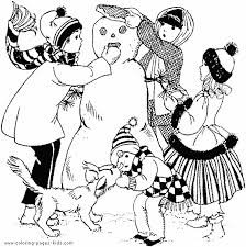 Image result for coloring book snowmen