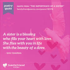 Why I Love My Sister Poem, The Importance Of A Sister via Relatably.com