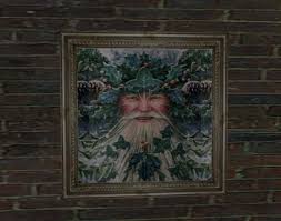 Second Life Marketplace - Raincloud - Yule Holly King Framed (1 Prim)