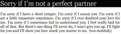 Sorry Im Not Perfect Quotes. QuotesGram via Relatably.com