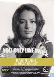Enlarge image Trading cards - James Bond: Dangerous Liaisons - Karin Dor as Helga Brandt Enlarge image. Sellers. None for sale yet. Collectors - 259ea6d0-18fc-012e-c947-0050569439b1