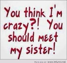 Funny Sister Quotes. QuotesGram via Relatably.com