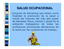 Resultado de imagen para salud ocupacional