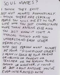 Soulmate … Soulfriend, Kindred Spirit | Live Life Without Regrets via Relatably.com