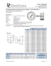 4" All Stainless Steel Oil Filled Pressure Gauge - 1/4" NPT ...