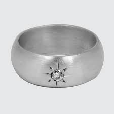 Wide Band with Star Set Diamond – Jane Diaz NY