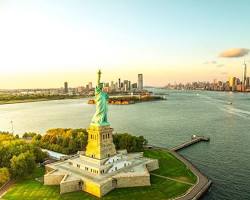 Image of Statue of Liberty and Ellis Island, New York City