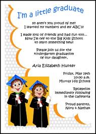 Preschool Kindergarten Graduation Announcement Invitation Wordings via Relatably.com