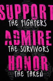Support the fighters, admire the survivors and honor the taken ... via Relatably.com