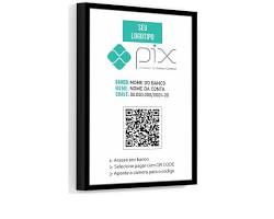 Quadro QR Code com código QR do Pix