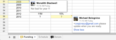 google spreadsheets
