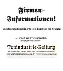 Dachziegel-Archiv: Dachsteinwerk Blumerode, Otto Trost (Blumerode ...