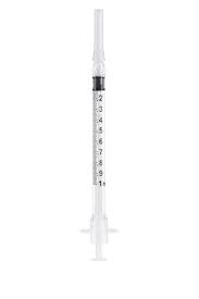 TUBERCULIN STERILE SYRINGE SECURED SINGLE USE 3 PIECES 1ML ...