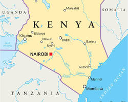 Kenya country map
