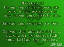 Bob-Ong-Quotes-and-Sayings | tagalog love quotes | Pinterest | Bobs via Relatably.com