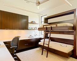 Image result for Contemporary Guest Bedroom with Concrete floors & Bunk beds