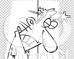 Image of person banging their head against a wall in cartoon style