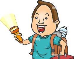 Image of person holding an earthquake kit
