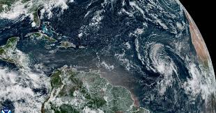 Projected path of Tropical Storm Dolly in the Atlantic Ocean