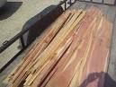 Rough cut cedar planks