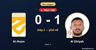 Live Al-Hazm vs Al Diriyah: Second half begins, Al Diriyah leads 1-0.