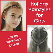 Cozy Friedman hair for girls. Holiday dresses deserve special hairstyles. Little girl dresses are one of the special parts of the holidays. - Holiday-Hairstyles-Collage-e1385266819532