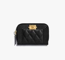 CHANEL Boy Chanel Zipped Coin Purse 2023-24FW, black - Product from Buyma.us