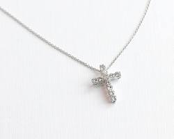 Image of Cross Necklace wedding diamond necklace