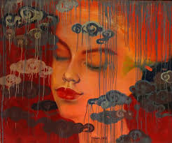 by Nguyen Minh Thanh. Pink Cloud Nguyen Minh Thanh Lacquer , 2011. Dimensions: 100 cm. high x 120 cm. wide. Location:Art Vietnam Gallery, Hanoi Vietnam - Pink_Cloud_2011