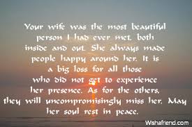 Sympathy Messages For Loss Of Wife via Relatably.com