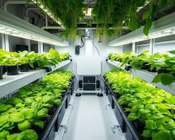 Изображение: vertical farm with AIpowered systems for optimizing plant growth and resource management