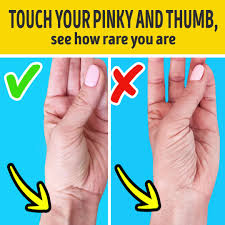 Touch your pinky and thumb, see how rare you are | Bright ...