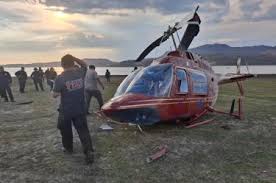 Helicóptero turístico se desploma en Zitácuaro durante evento de Semana Santa