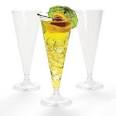 Plastic flutes glasses