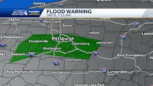 Flood warning weather alert in Pittsburgh