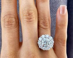 Image of 3 carat diamond halo ring