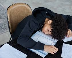 Image of person taking a break from studying