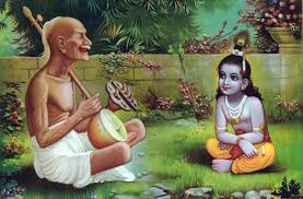 Image result for images of old man singing before lord krishna