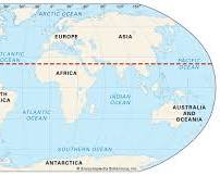 Image of Tropic of Cancer on the globe