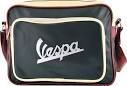 Vespa - Sac Besace Vespa Cuir Vieilli - Noir