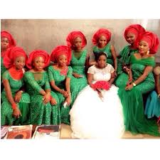 Image result for red aso-ebi in nigeria