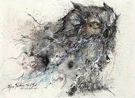Résultat de recherche d'images pour "owl ink drawing"