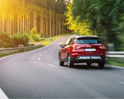 Image of car on a road trip