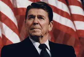 Textbook: Reagan was sexist, conservatives think people are evil and lazy - Tea Party - ronald-reagan-flags