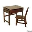 Lipper International Child s Slanted Top Desk And Chair - Pecan by