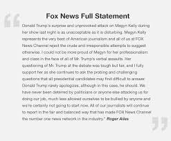 Fox chief Roger Ailes: Trump&#39;s attack on Kelly is &#39;disturbing ... via Relatably.com